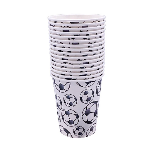 VASO PELOTA FUTBOL BLANCO Y NEGRO X6U
