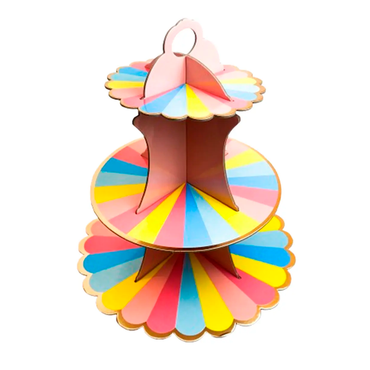 BANDEJA 3 NIVELES CIRCUS COLORS B/DOR X1U