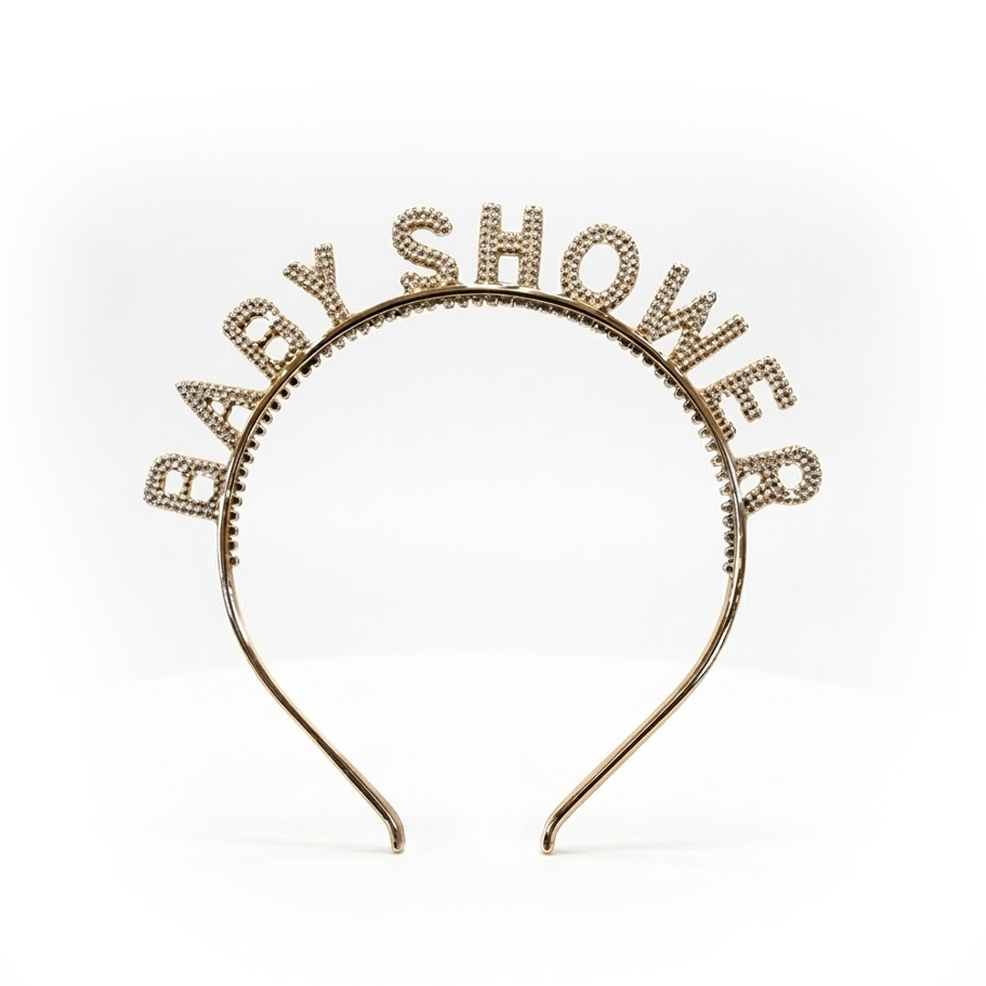 CINTILLO MET BABY SHOWER DORADO X1U