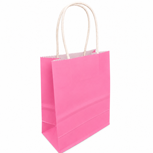 BOLSA REGALO KRAFT ROSADA 15X21X8 X1 UNI