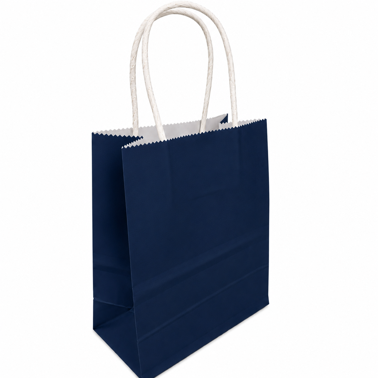 BOLSA REGALO KRAFT AZUL MARINO 15X21X8 X1 UNI
