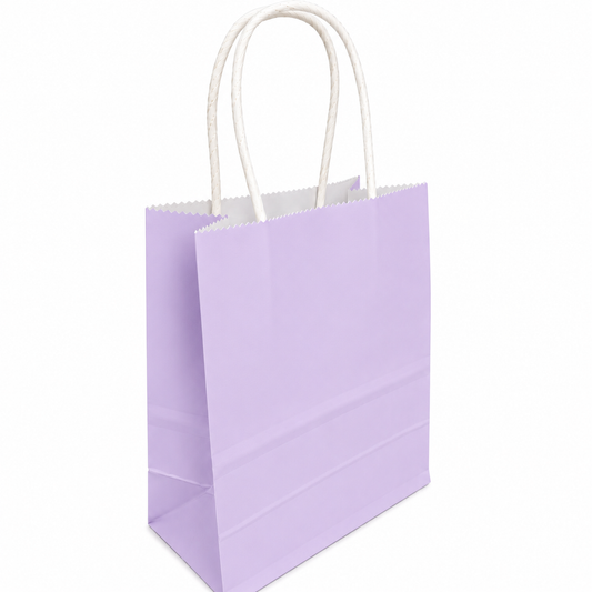 BOLSA REGALO KRAFT LILA PASTEL 15X21X8 X1 UNI