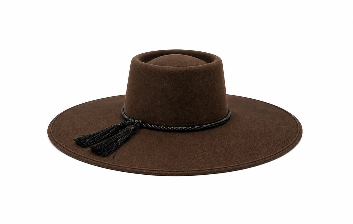 SOMBRERO HUASO PROFESIONAL CAFÉ OSCURO X1U