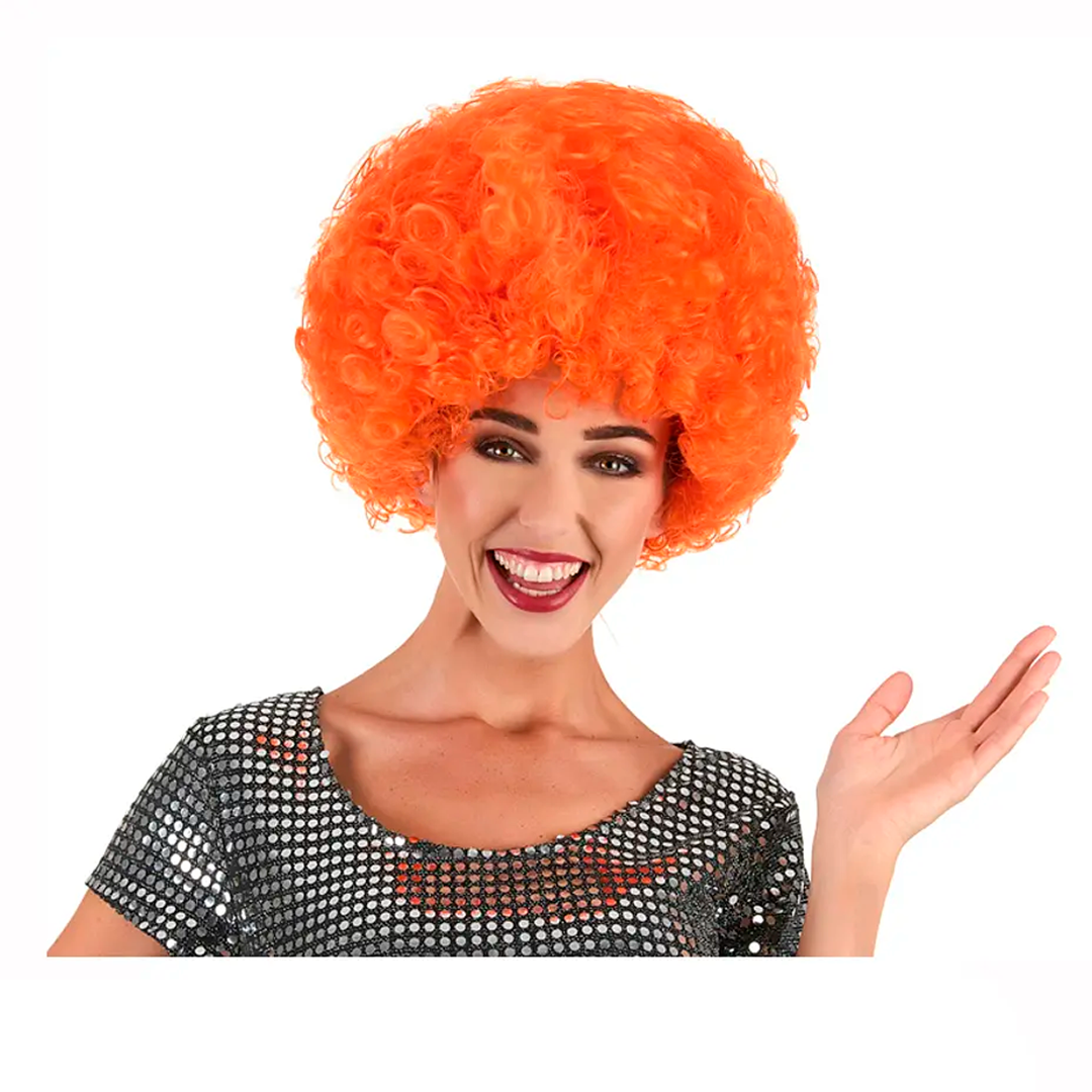 PELUCA AFRO 130gr FLUOR NARANJO
