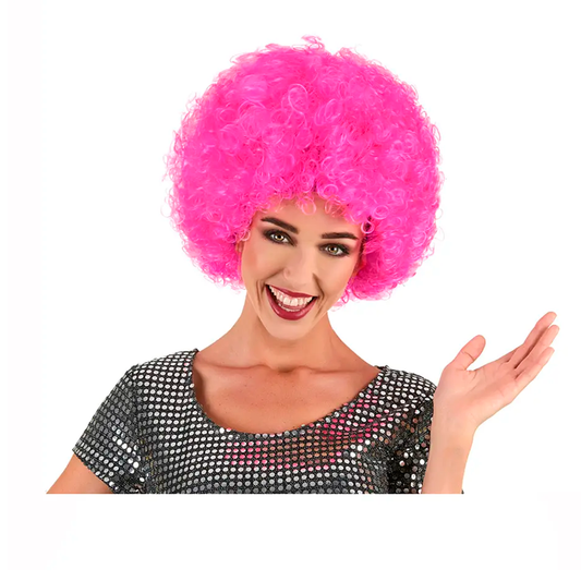 PELUCA AFRO 130gr FLUOR ROSA