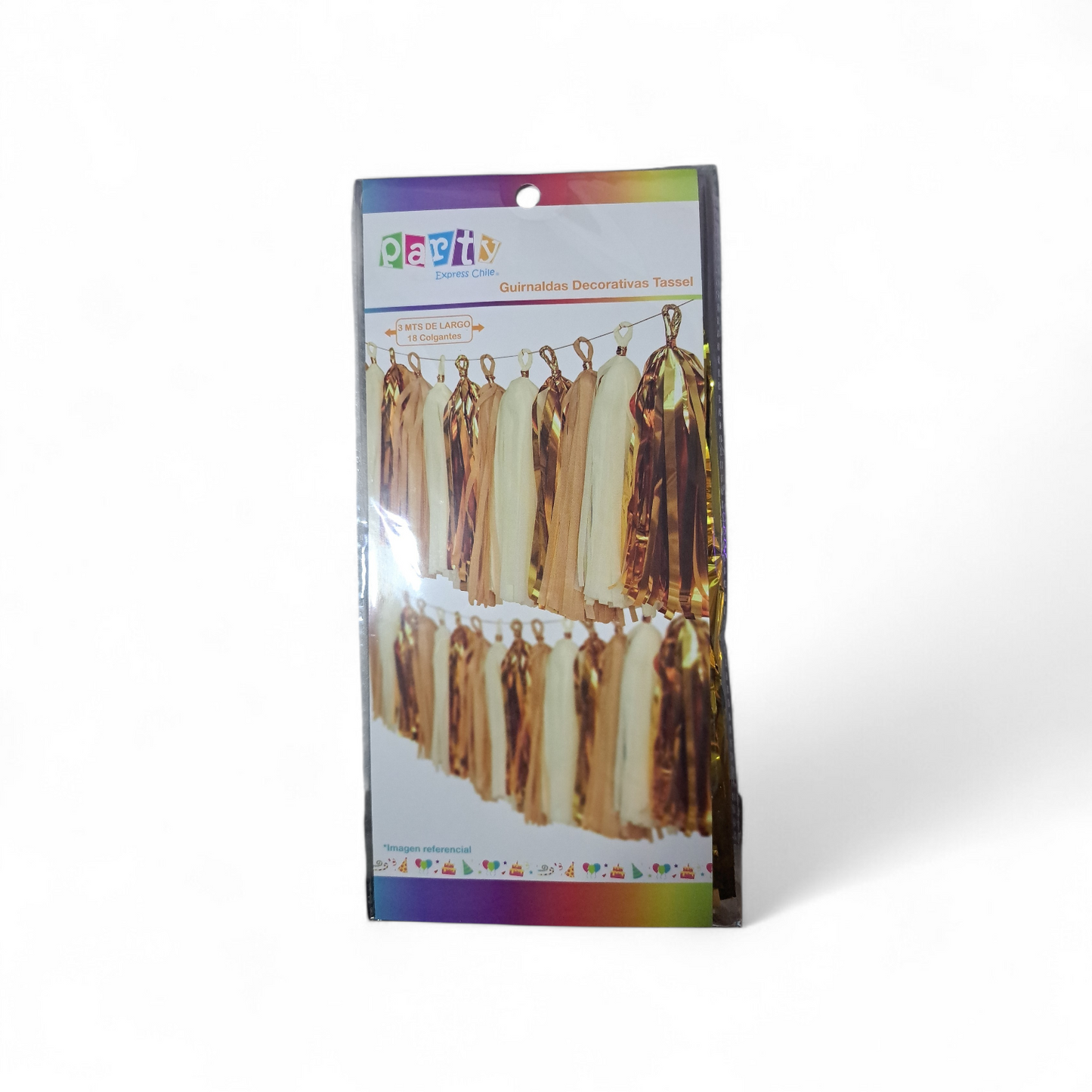 GUIRNALDA DECORATIVA TASSEL DORADA 3M X1U
