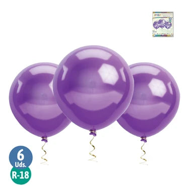 GLOBOS PÚRPURA R18 X6U