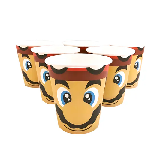 VASO POLIPAPEL MARIO BROS X6U