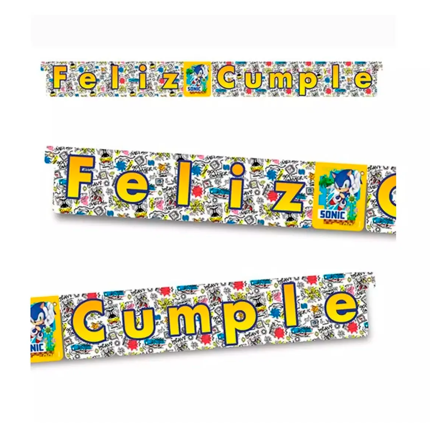 GUIRNALDA FELIZ CUMPLEAÑOS SONIC
