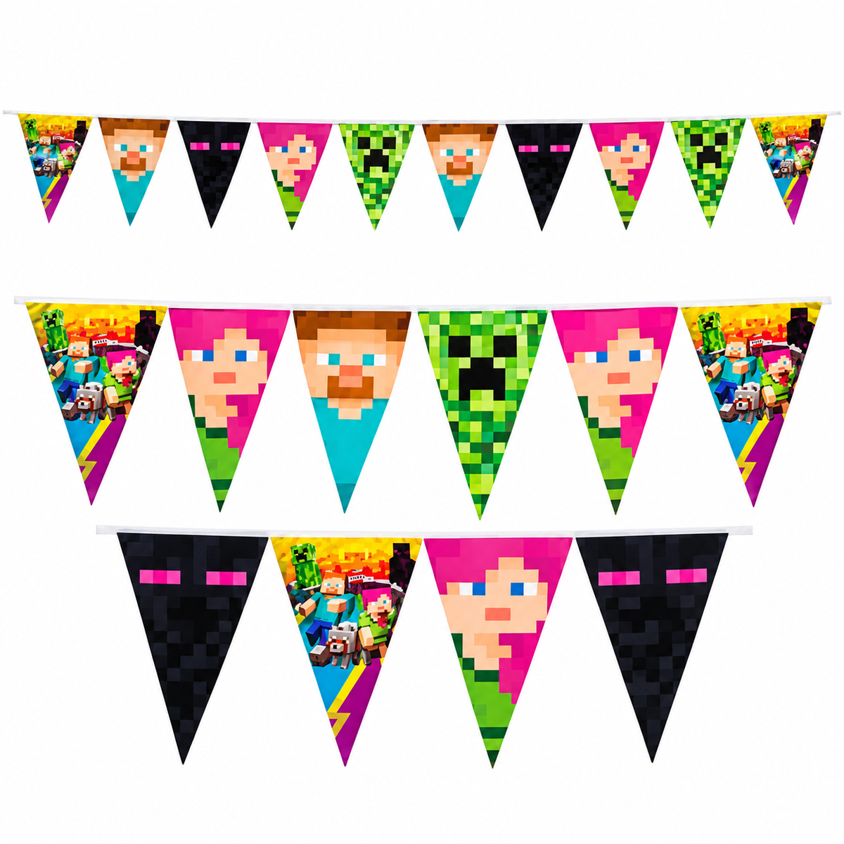 GUIRNALDA FELIZ CUMPLEAÑOS MINECRAFT X1U