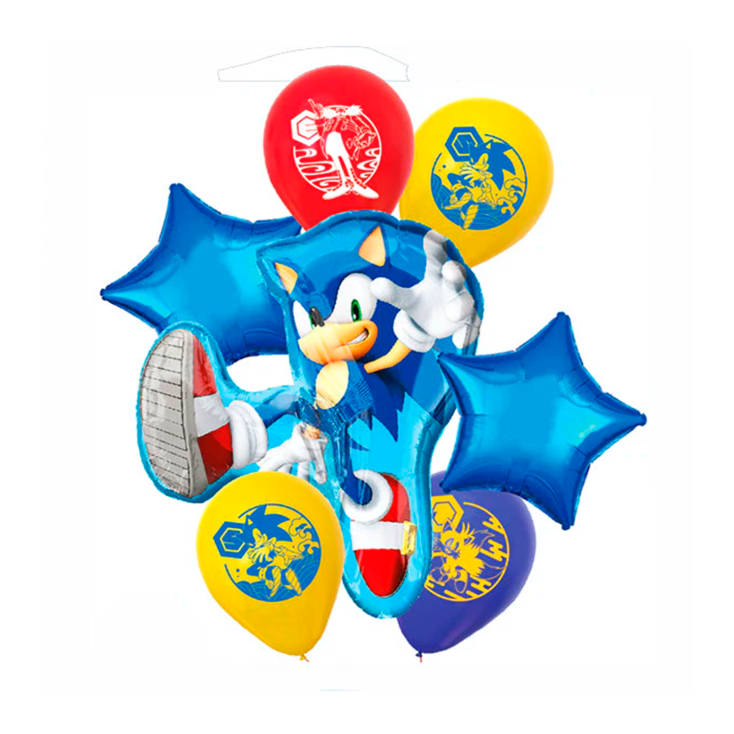 GLOBO MYLAR/LATEX  7 PZAS. SONIC 64x71