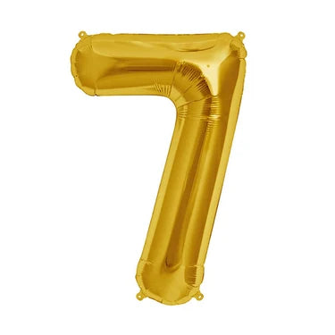 GLOBO N°7 DORADO 16" X1U