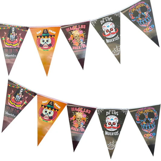 BANDERIN HALLOWEEN 10 IMP. 2 CARAS 2MTS (X)