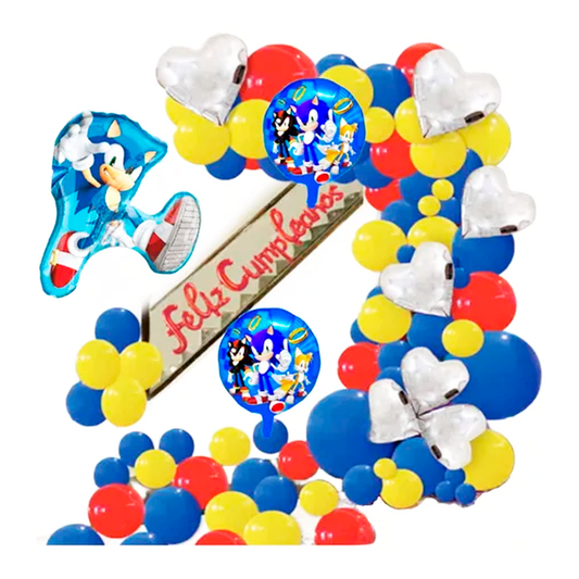 ARCO GLOBOS ORGANICOS SONIC 61 PZAS