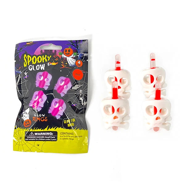 GLOW ANILLOS X 4 CALAVERAS (X)