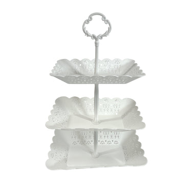 BANDEJA 3 PISO RECT. BLANCA 26*16.5*39CM X1U