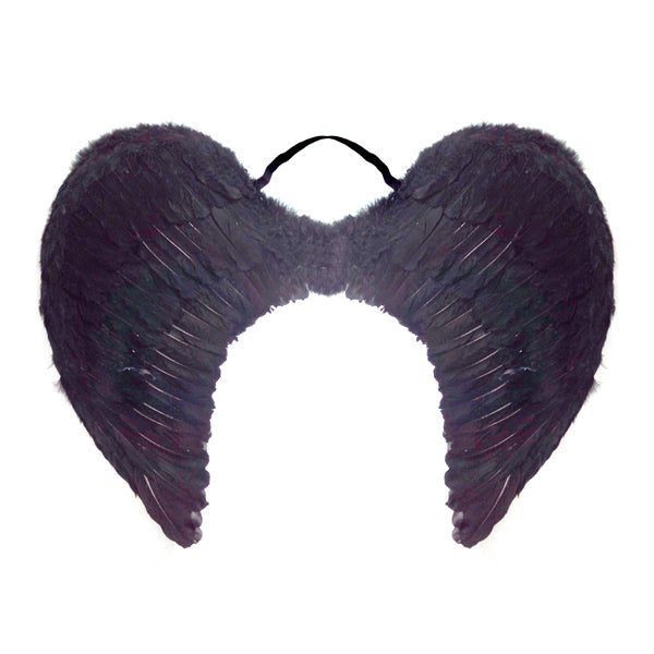 ALAS ANGEL PLUMA NEGRO 60X45CM