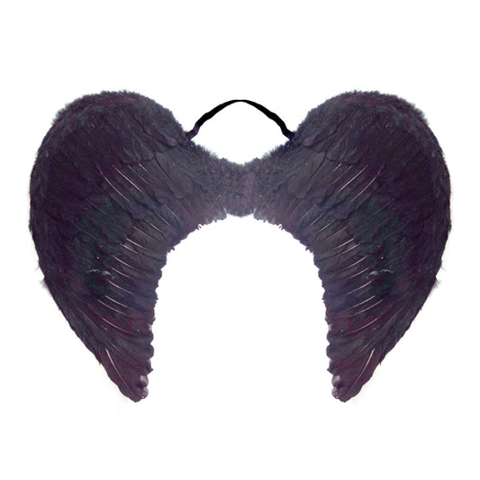 ALAS ANGEL PLUMA NEGRO 60X45CM