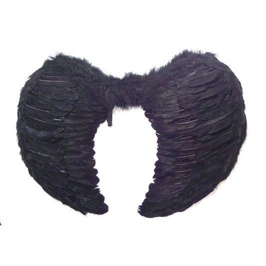 ALAS ANGEL PLUMA NEGRO 80X60 CM