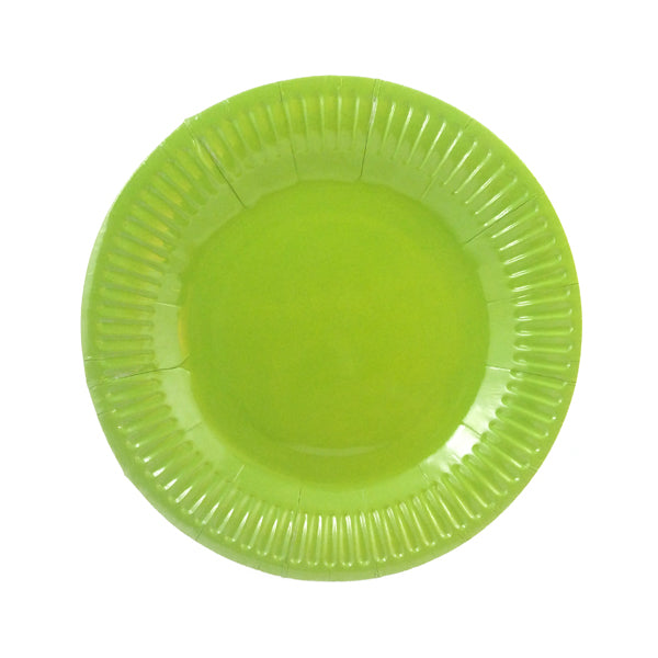 PLATO 7 VERDE LIMA CARTON X10U