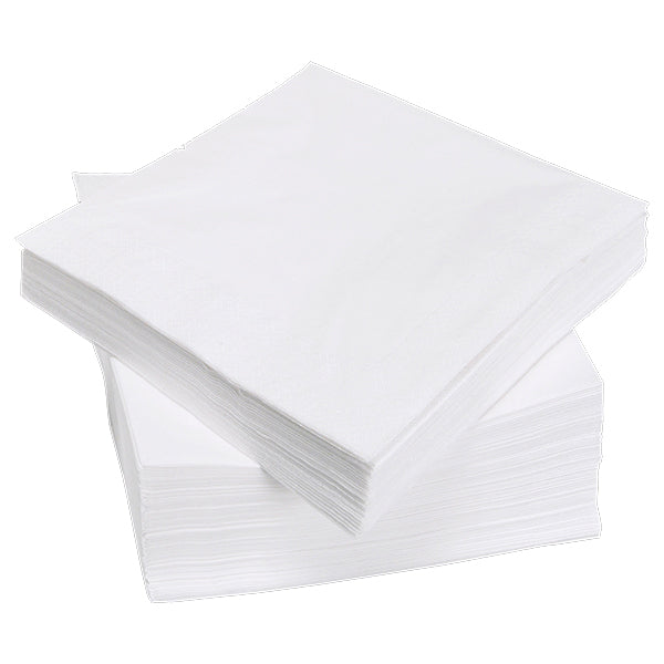 SERVILLETAS COLOR BLANCO 33X33CM X20U