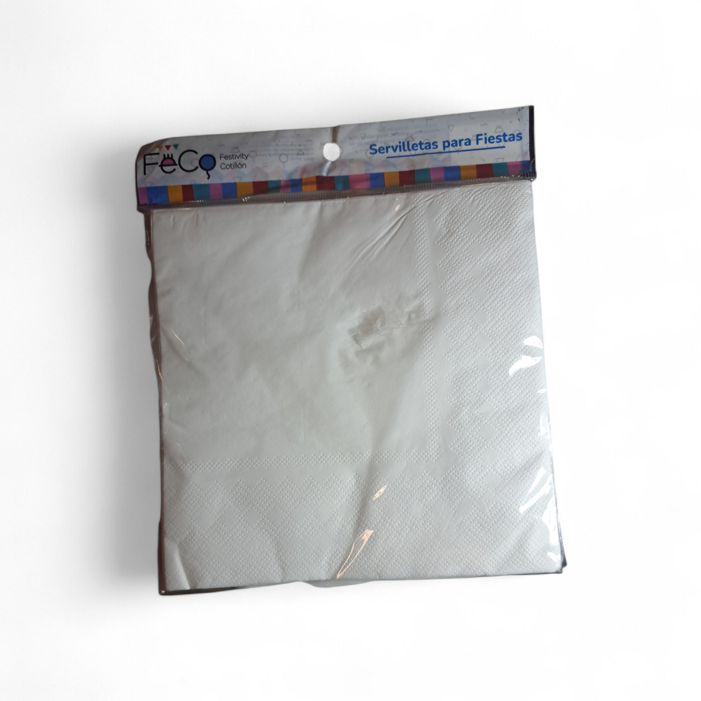 SERVILLETAS COLOR BLANCO 33X33CM X20U