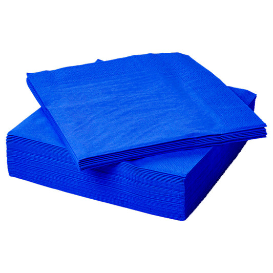 SERVILLETAS COLOR AZUL REY 33X33CM X20U