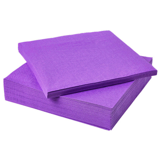 SERVILLETAS COLOR MORADO 33X33CM X20U