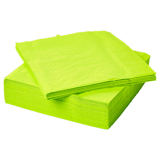 SERVILLETAS COLOR VERDE CLARO 33X33CM X20U