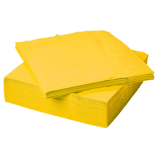 SERVILLETAS COLOR AMARILLO 33X33CM X20U