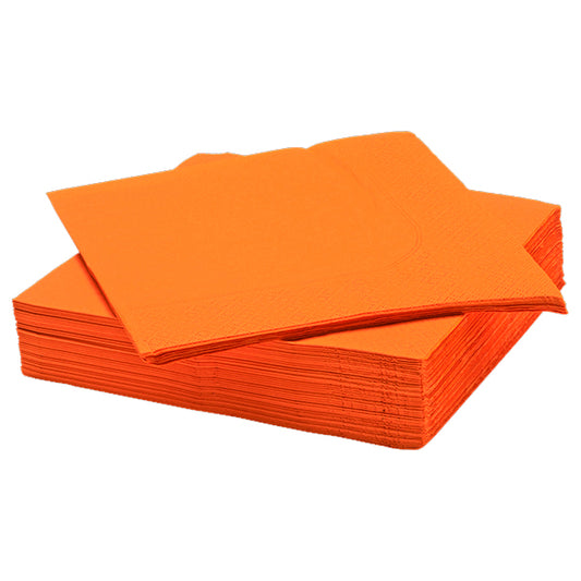 SERVILLETAS COLOR NARANJO 33X33CM X20U