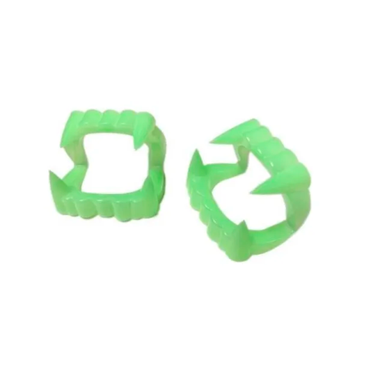 DIENTE VAMPIRO PLASTICO FLUOR X12