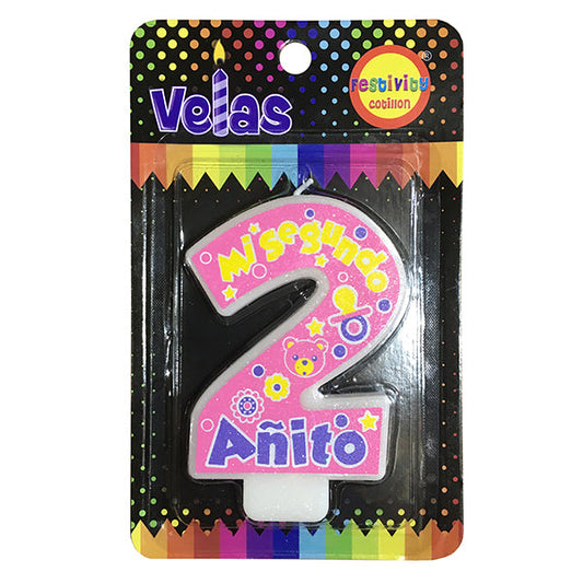 VELA MI 2DO AÑITO ROSADO