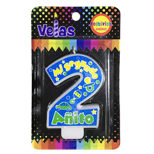 VELA MI 2DO AÑITO CELESTE