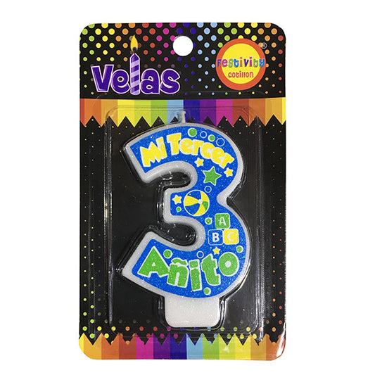 VELA MI 3ER AÑITO CELESTE