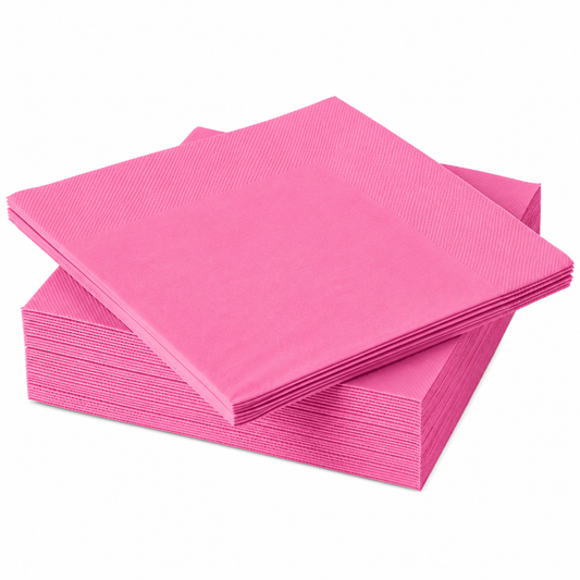 SERVILLETAS COLOR ROSADO 33X33CM X20U