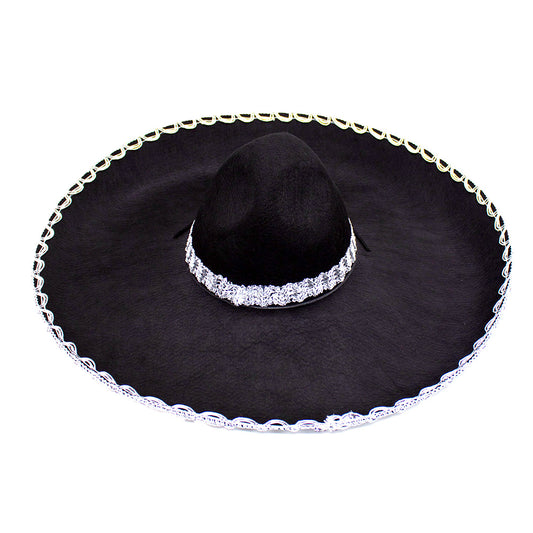 SOMBRERO MEXICANO NEGRO GRANDE X1U
