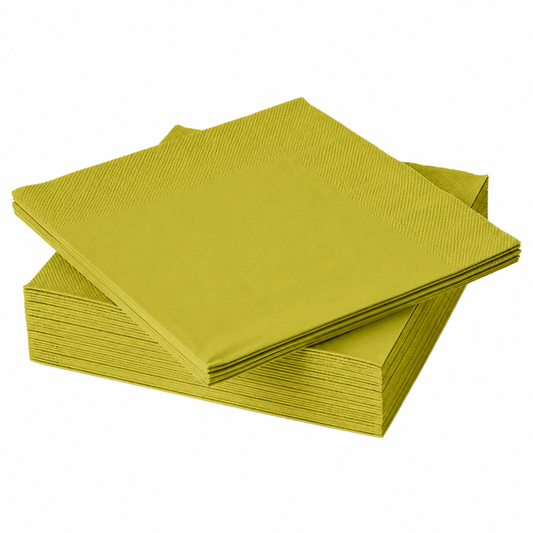 SERVILLETAS COLOR DORADO 33X33CM X20U