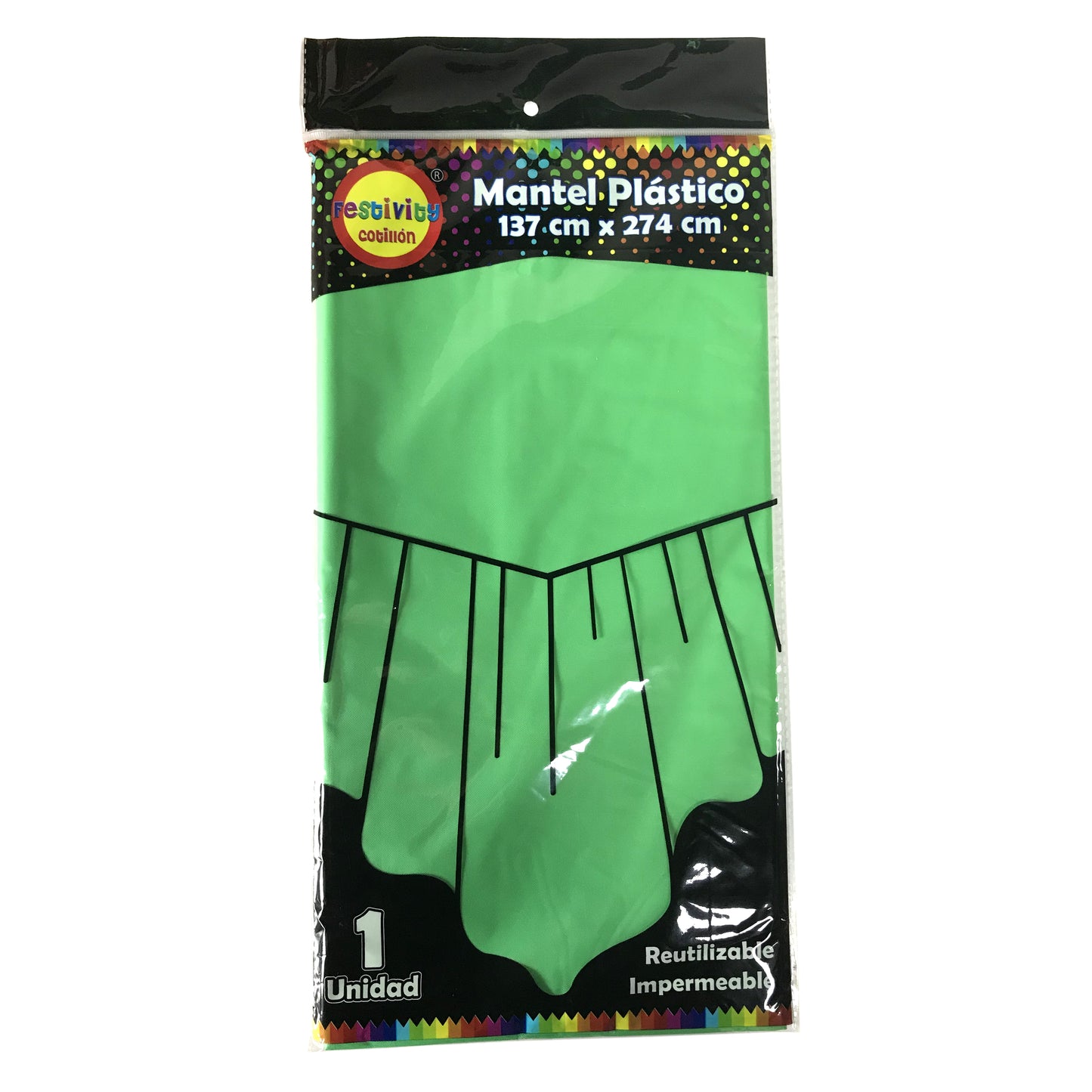 MANTEL REUTILIZABLE 137X274 VERDE