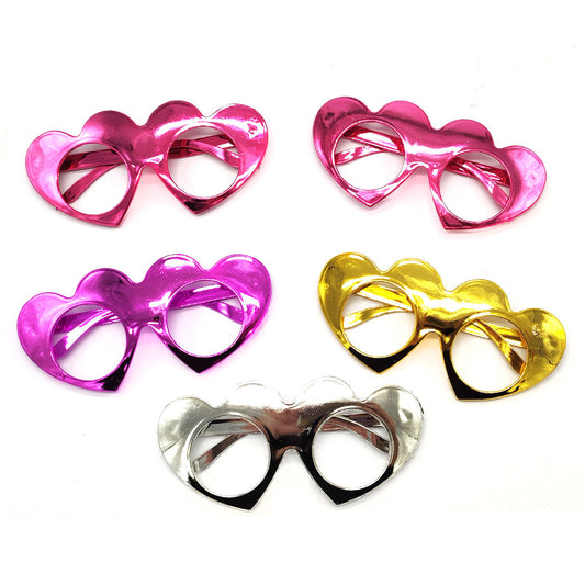 LENTE METALIZADO CORAZON X5