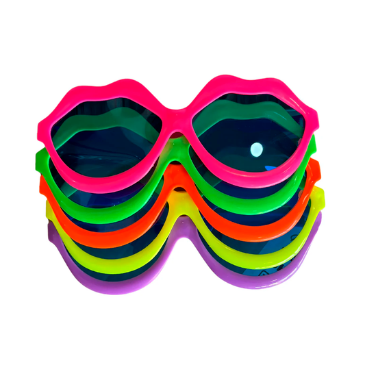 LENTE FLUOR GIGANTE BESOS X5
