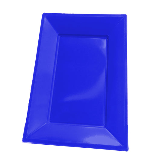 BANDEJA RECTANGULAR GRANDE AZUL X3 UNIDADES