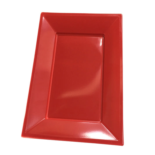 BANDEJA RECTANGULAR GRANDE ROJO X 3 UNIDADES