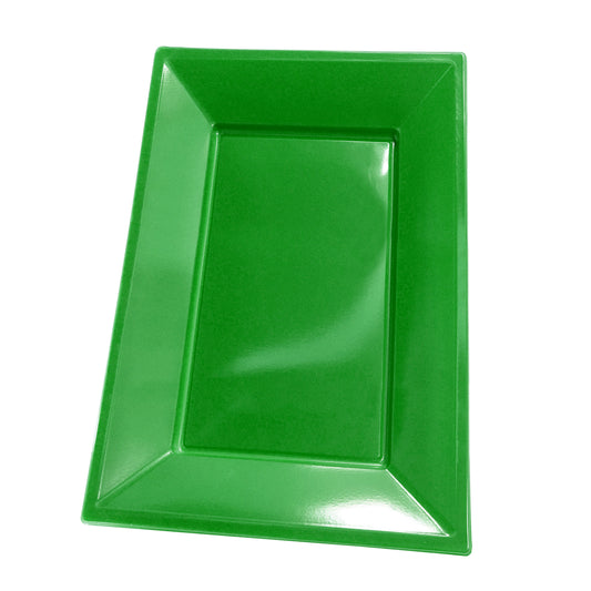 BANDEJA RECTANGULAR GRANDE VERDE X 3 UNIDADES