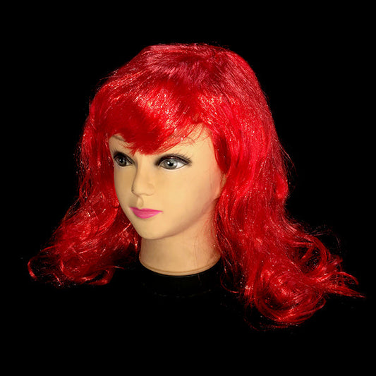 PELUCA CRESPA 60CM 160GR ROJO