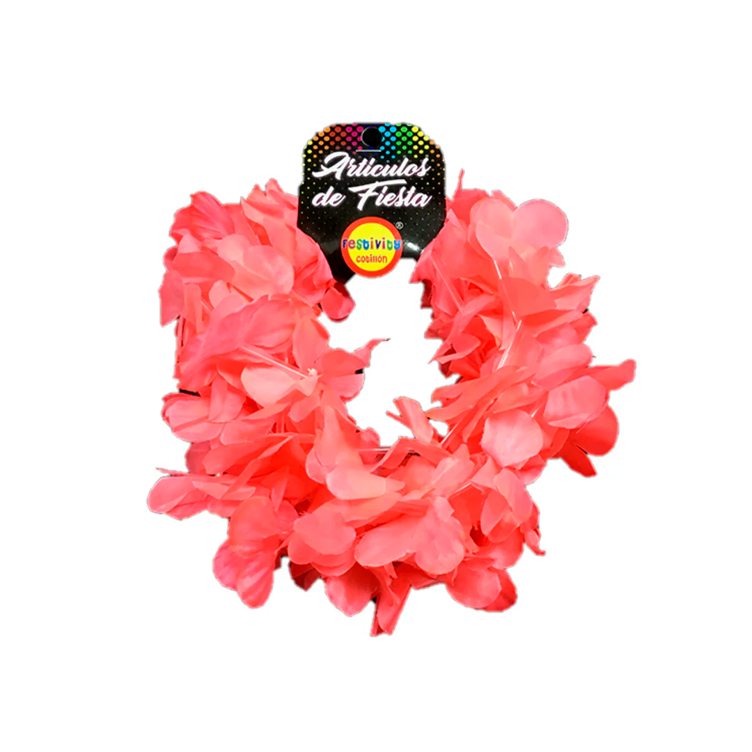 CINTILLO ELASTICADO FLOR FLUOR SANDIA X 6