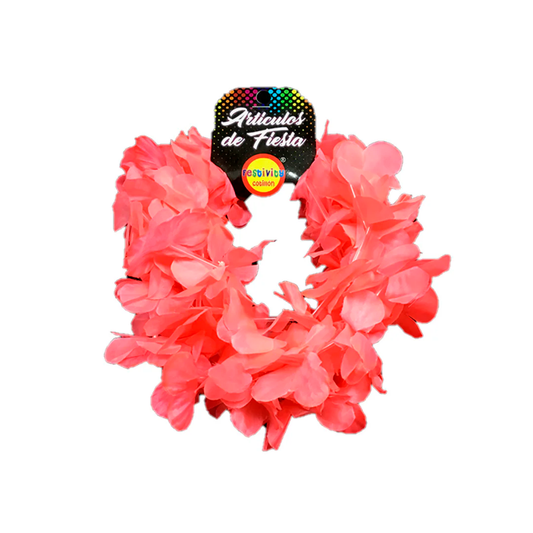 CINTILLO ELASTICADO FLOR FLUOR SANDIA X 6