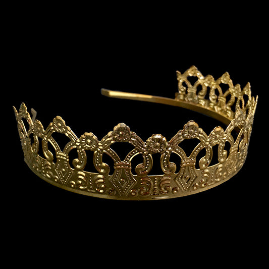 CORONA METALICA REINA DORADO X1U