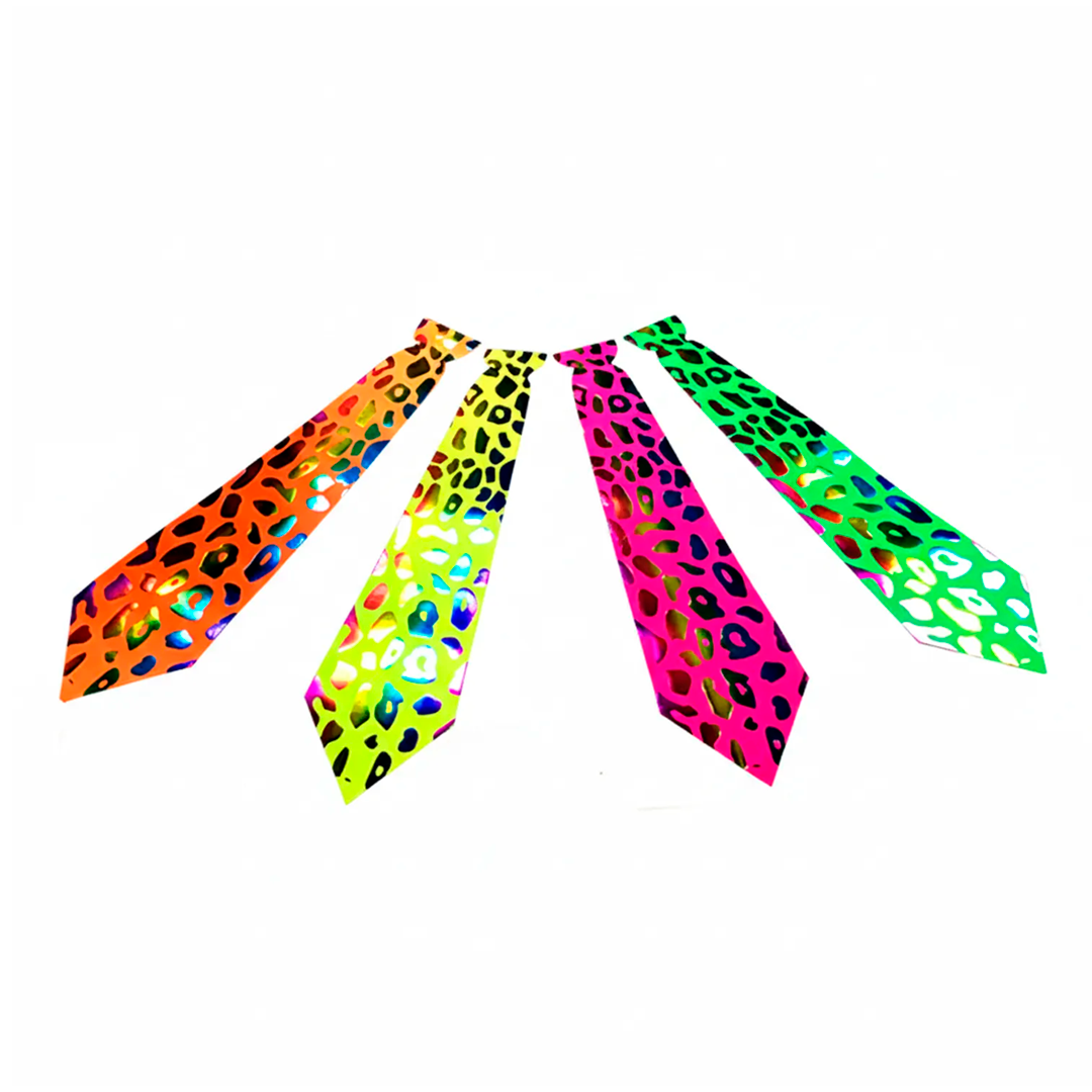 CORBATA CARTON FLUOR ANIMAL ARCOIRIS X6