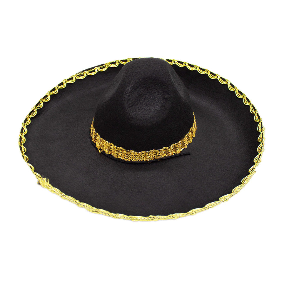 SOMBRERO MEXICANO NEGRO MEDIANO X1U
